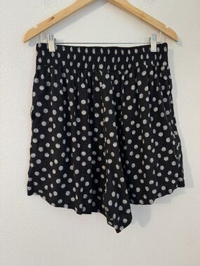 NWT Ava & Viv Black White Sea Shell Linen Blend Shorts Size 2X Summer Beach